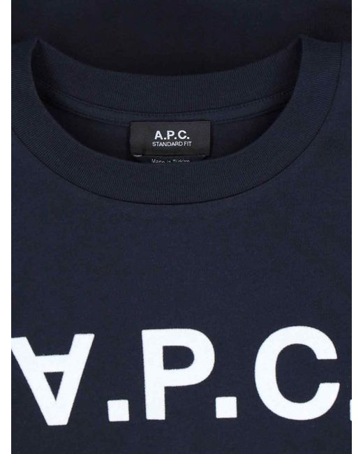A.P.C. Blue T-Shirts And Polos for men