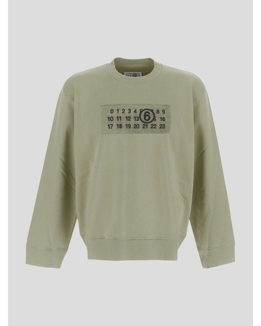 MM6 by Maison Martin Margiela Green Sweaters for men