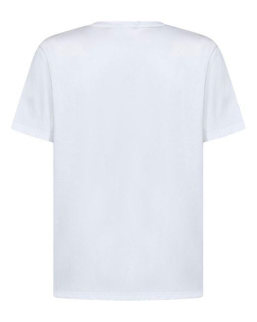 Alexander McQueen White Dragonfly Skull T-Shirt for men