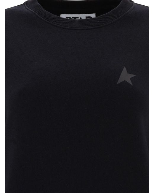 Golden Goose Deluxe Brand Black Logo Detail Cotton Sweatshirt