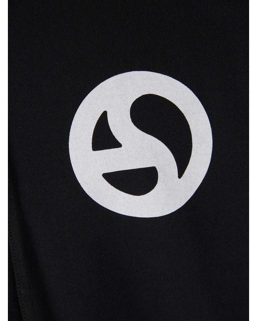Acne Black Printed Hood Sweatshirt for men