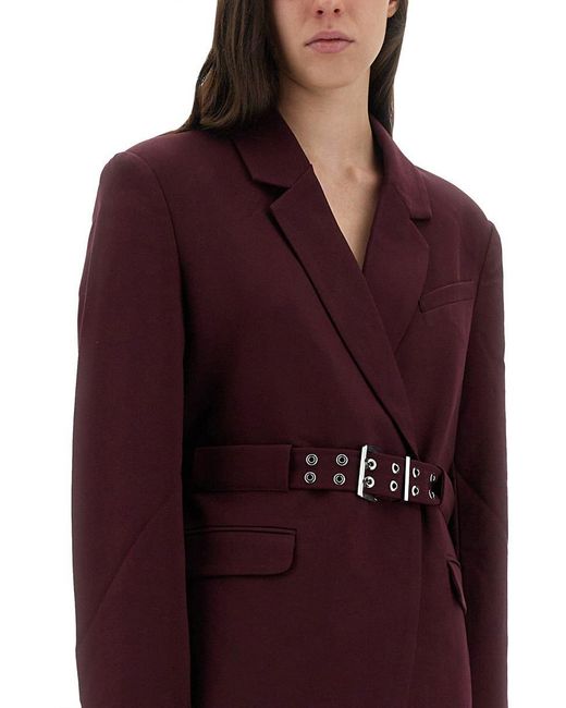 Ganni Red Crepe Blazer