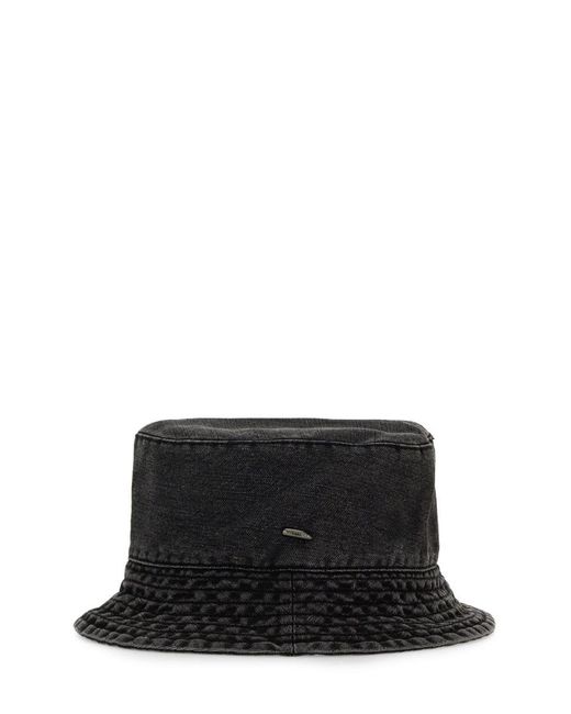 Our Legacy Black Canvas Bucket Hat for men