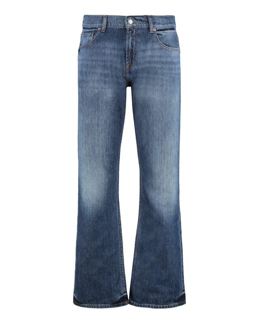 7 For All Mankind Blue Brett Bootcut Jeans for men
