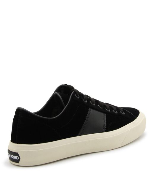 Tom Ford Black And Cream Cambridge Sneakers for men