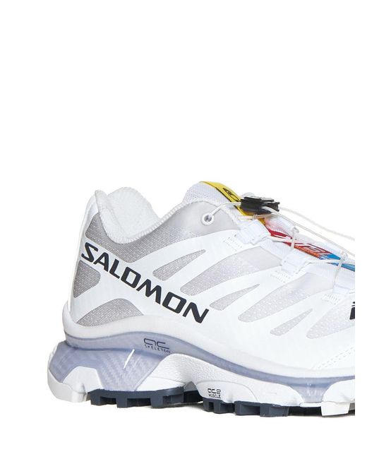 Salomon White Xt-4 Og Unisex Mesh Sneakers