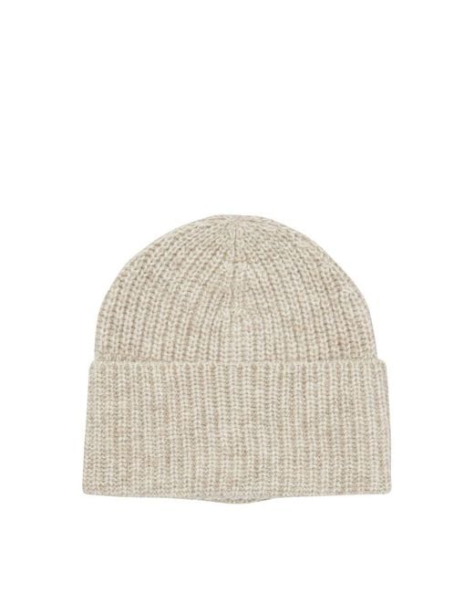 Brunello Cucinelli Natural Wool, Alpaca And Cashmere Beanie for men