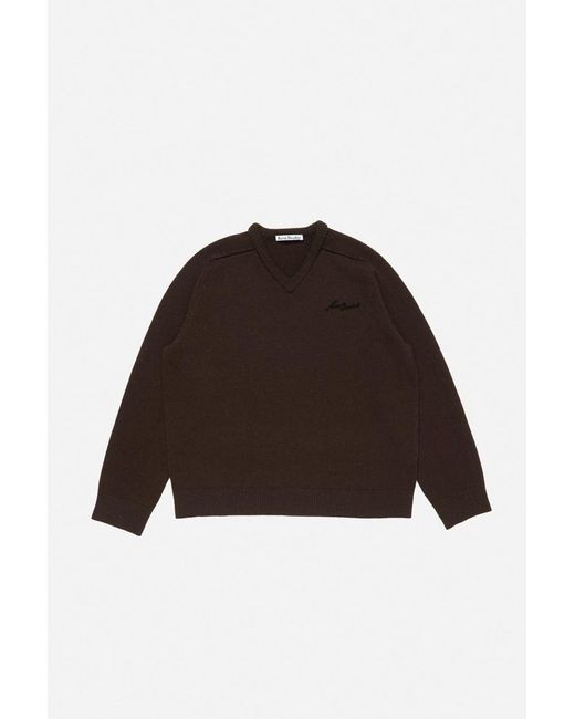 Acne Brown Fn Mn Knit000577 Clothing for men