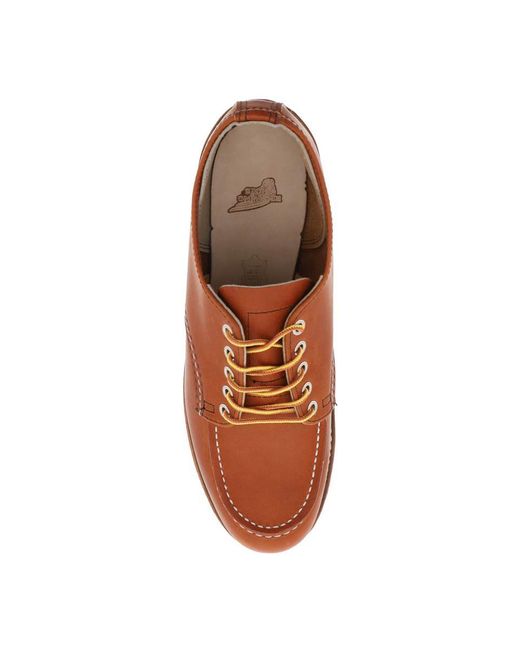 Red Wing Brown Wing Shoes Laced Moc Toe Oxford for men