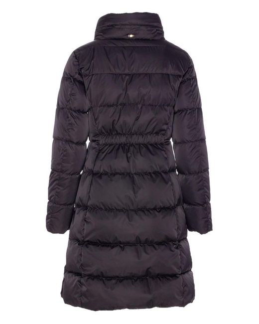 Herno Blue Padded High-Neck Oversized Coat