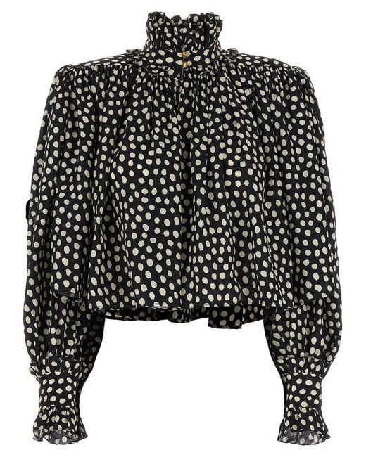 Chloé Black Maxi Shoulder Top