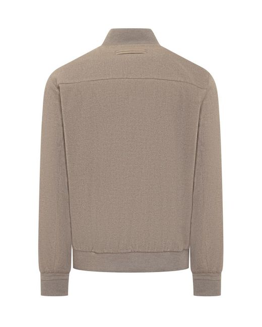 Zegna Brown Cashmere Blouson for men