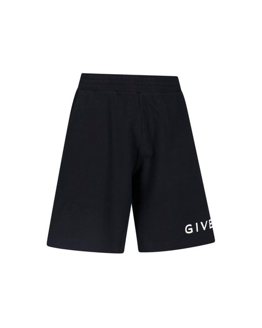 Givenchy Blue Logo Shorts for men