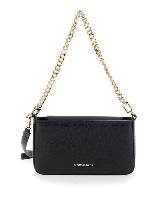 MICHAEL Michael Kors Black 'Bryant' Crossbody Bag With Adjustable Shoulder Strap And Logo Lettering On The Front
