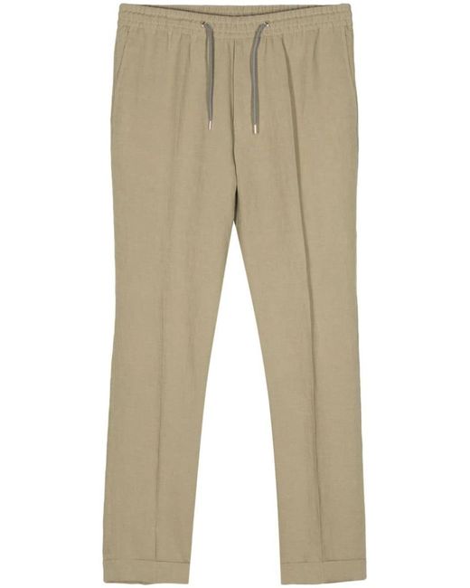 Paul Smith Natural Drawstring-Waist Linen Trousers for men
