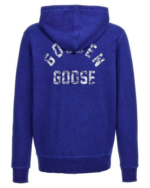 Golden Goose Deluxe Brand Blue 'Luca' Hoodie for men
