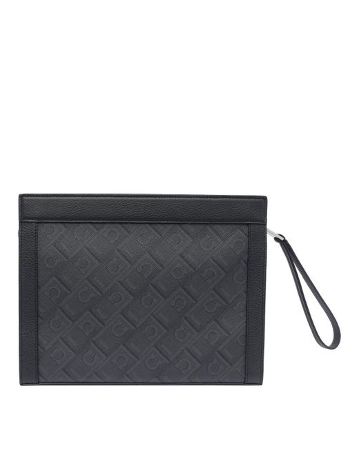 Ferragamo Black Monogram Pouch for men