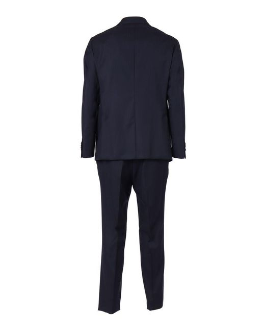 Luigi Bianchi Blue Single-Breasted Suit for men