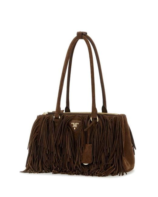 Prada Brown Handbags.