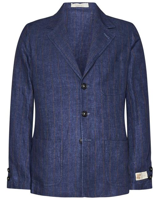 Massimo Alba Blue Baglietto Blazer for men