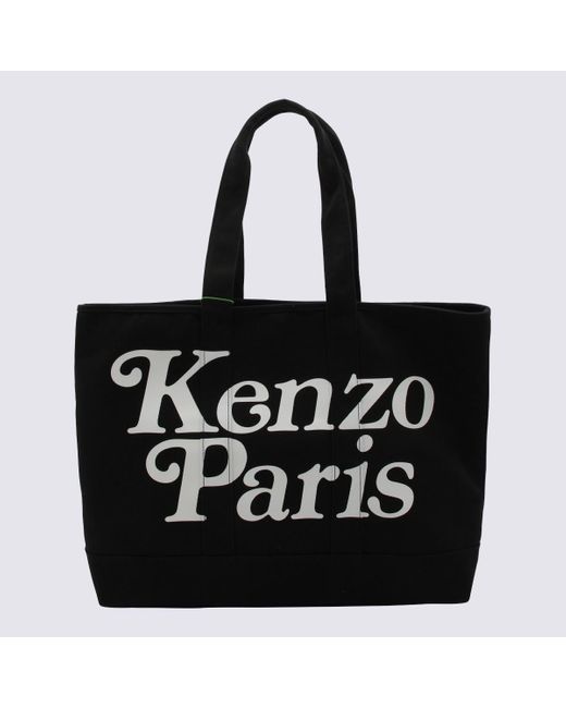 KENZO Black And Canvas Tote Bag