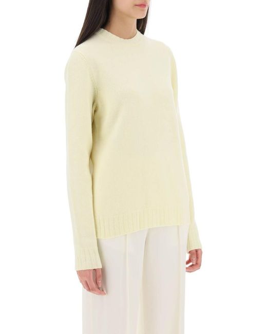 Jil Sander Yellow Crew-Neck Sweater
