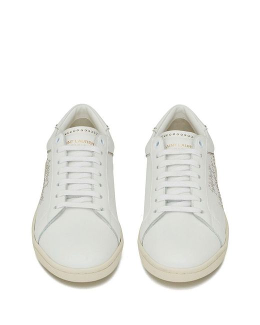 Saint Laurent White Signature Low-top Sneakers for men