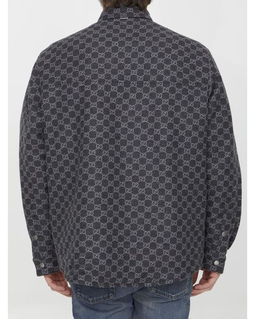 Gucci Gray Reversible Shirt for men