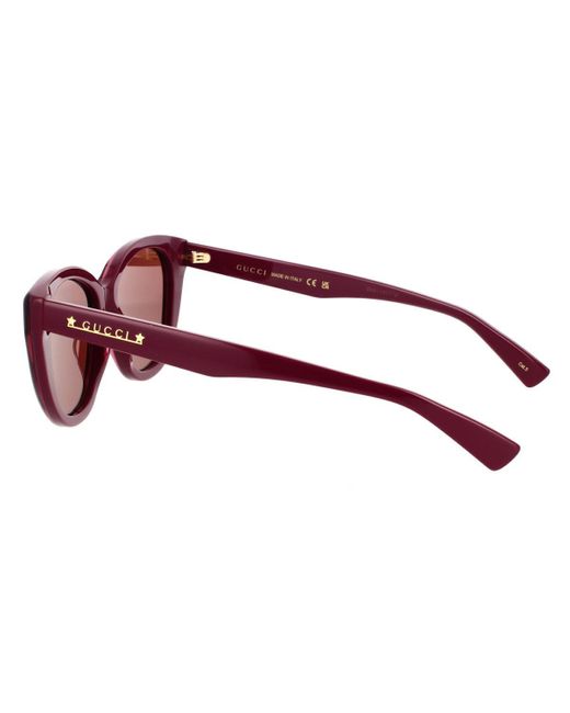 Gucci Brown Gg1588S Linea Lettering Sunglasses