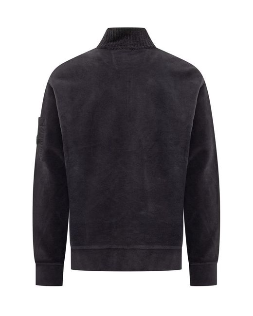 C P Company Blue Sweatshirt With Half Zip for men