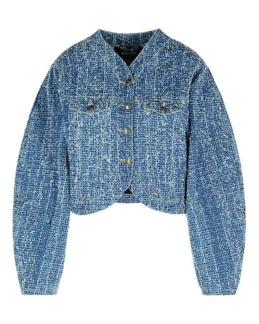 ROTATE BIRGER CHRISTENSEN Blue Cotton Short Jacket