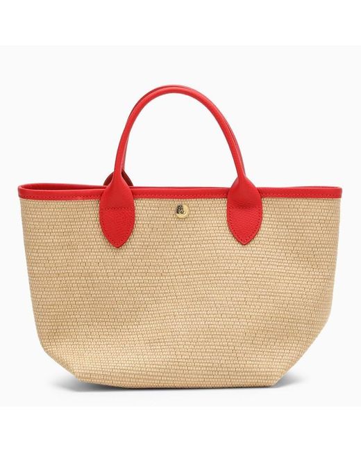 Longchamp /beige S Le Panier Bag in Red | Lyst