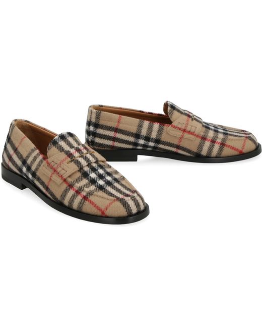 Burberry Brown Wool Loafers