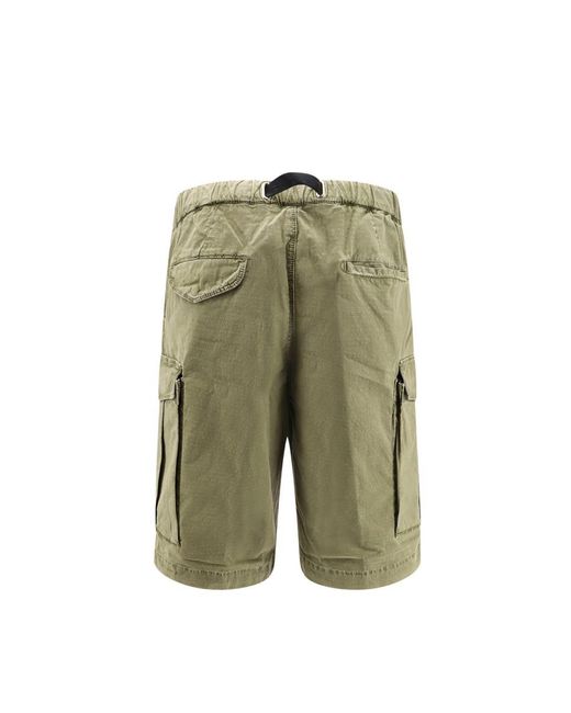 White Sand Green Bermuda Shorts for men