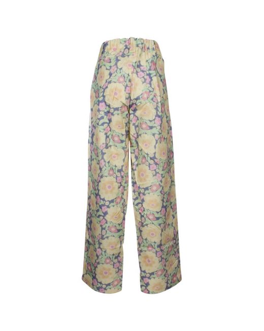 Jacquemus Natural Le Pantalon Taiolo Floral Print Trousers for men