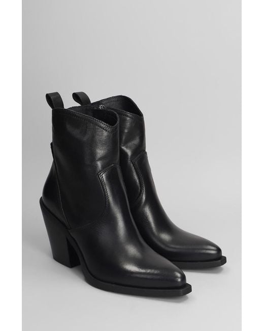 METISSE Black Texan Ankle Boots