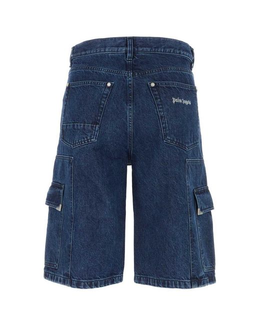 Palm Angels Blue Bermuda for men