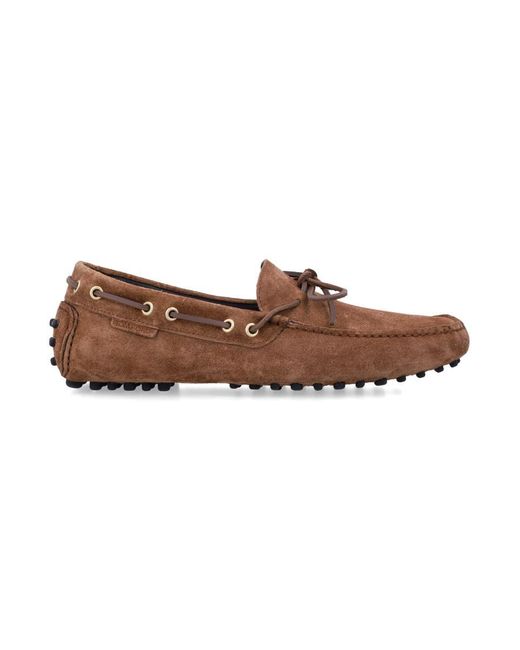 Tom Ford Brown Suede Rod Driver Loafer With 360° Lace-Up System for men