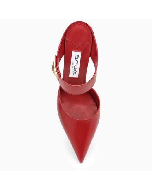 Jimmy Choo Nell Mule 85 Cranberry Red