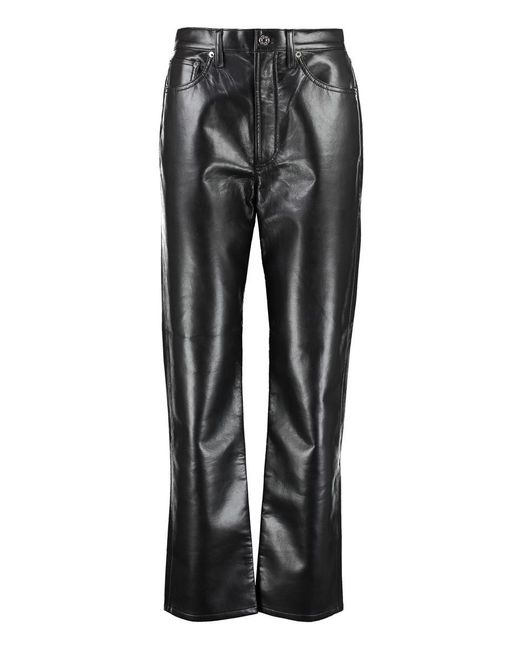 Agolde Black Leather Pants