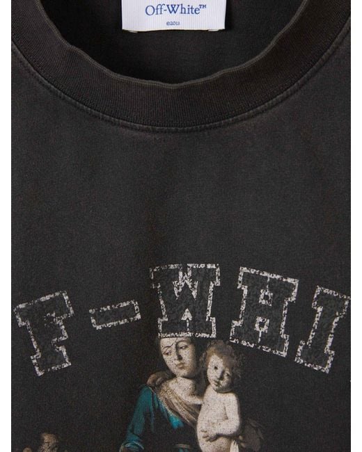 Off-White c/o Virgil Abloh Black Off- Mary Skate Cotton T-Shirt for men