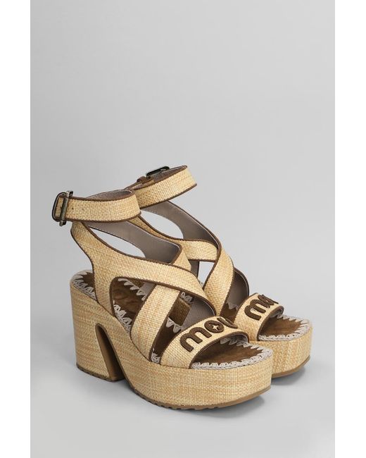 Mou Metallic Platform Sandals