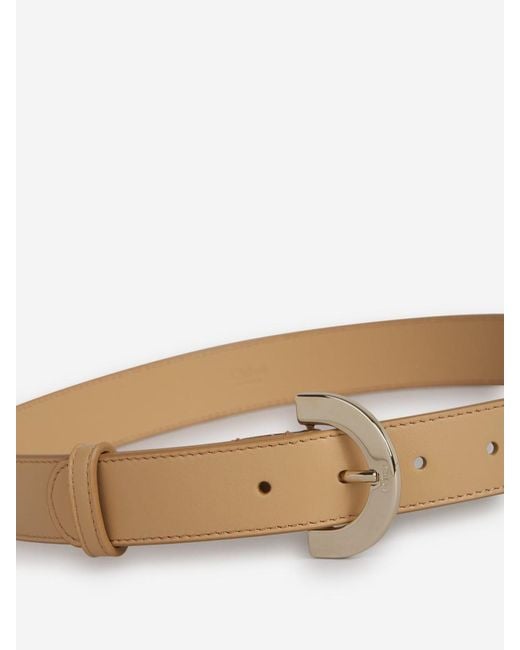 Chloé Natural Smooth Leather Belt