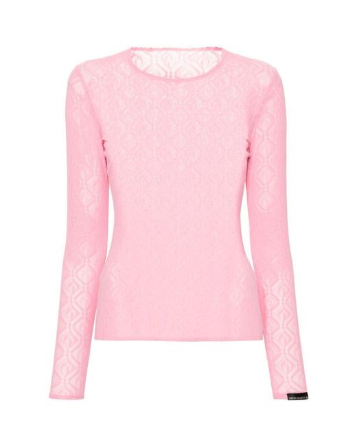 MARINE SERRE Pink Sweaters
