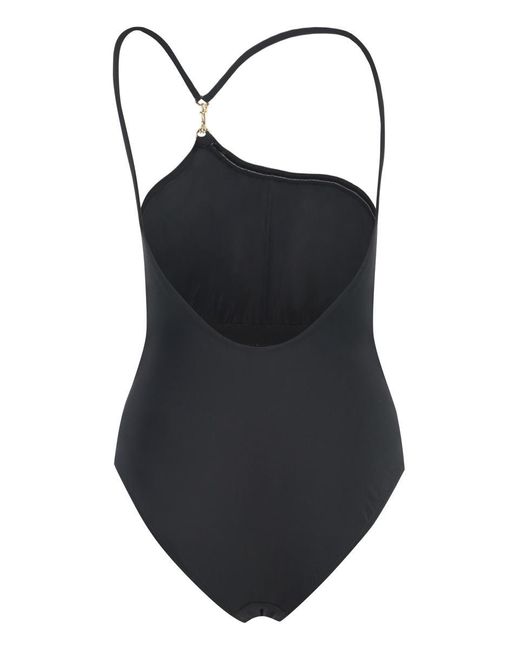 Tory Burch Black One-Shoulder Swimsuit