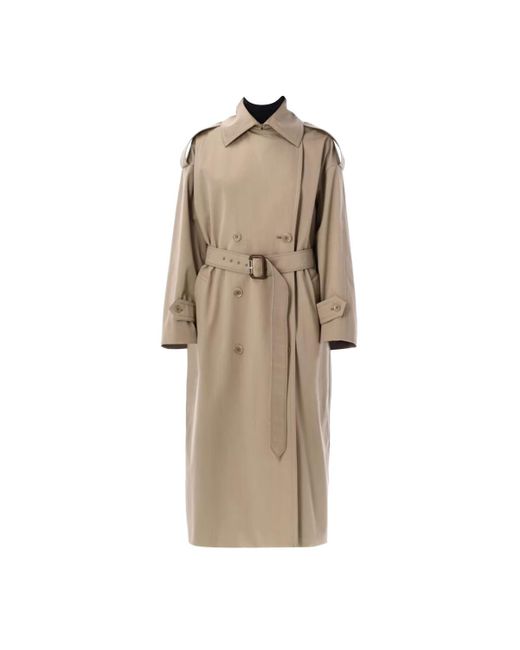 Max Mara Natural Double Breasted Trench Coat