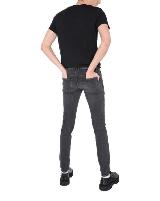 Balmain Denim Skinny Fit Jeans in Black 