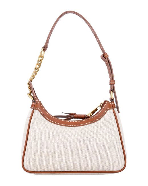 Balmain White B-Army Canvas Shoulder Bag