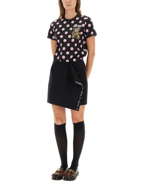 Moschino Black "Teddy Polka Dots" T-Shirt