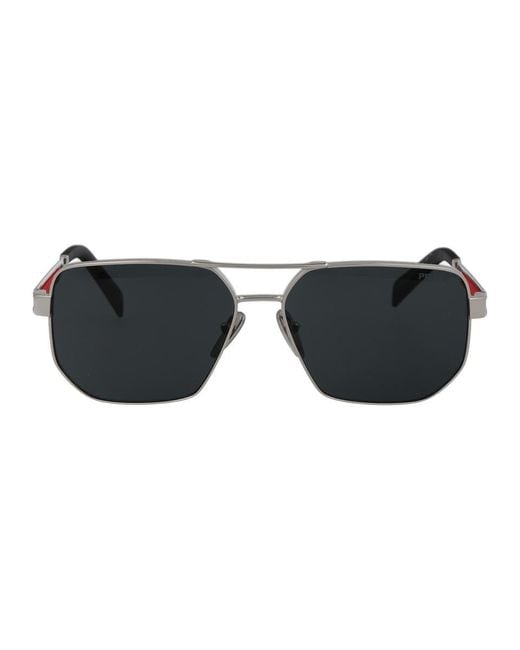 Prada Black Linea Rossa Sunglasses for men